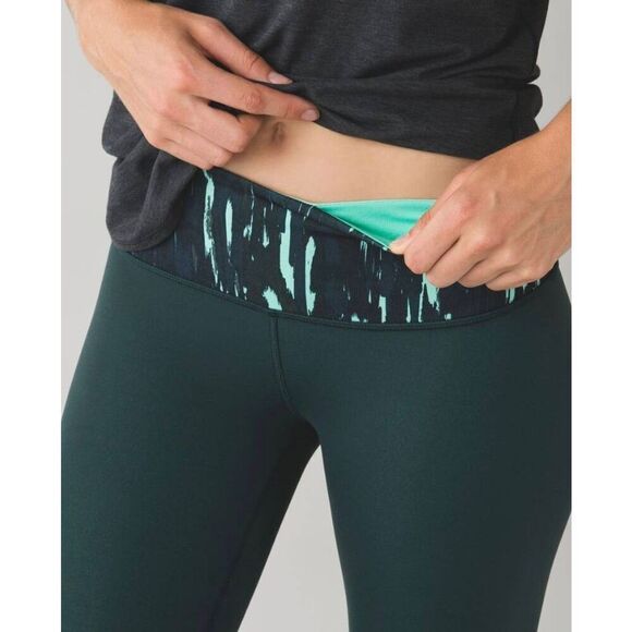 LULULEMON ATHLETICA Wunder Under Pant III In Dark Fuel/Menthol (Reversible) Size - Picture 3 of 5